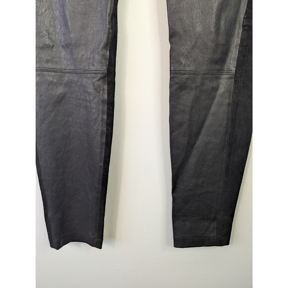 Vince Leather and Suede Black Leggings - Picture 3 of 8